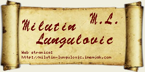 Milutin Lungulović vizit kartica